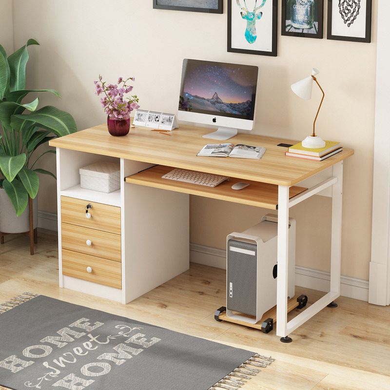 Office Computer Desk Nordic Office Staff Desk Simple Modern Desk With Locker Combination