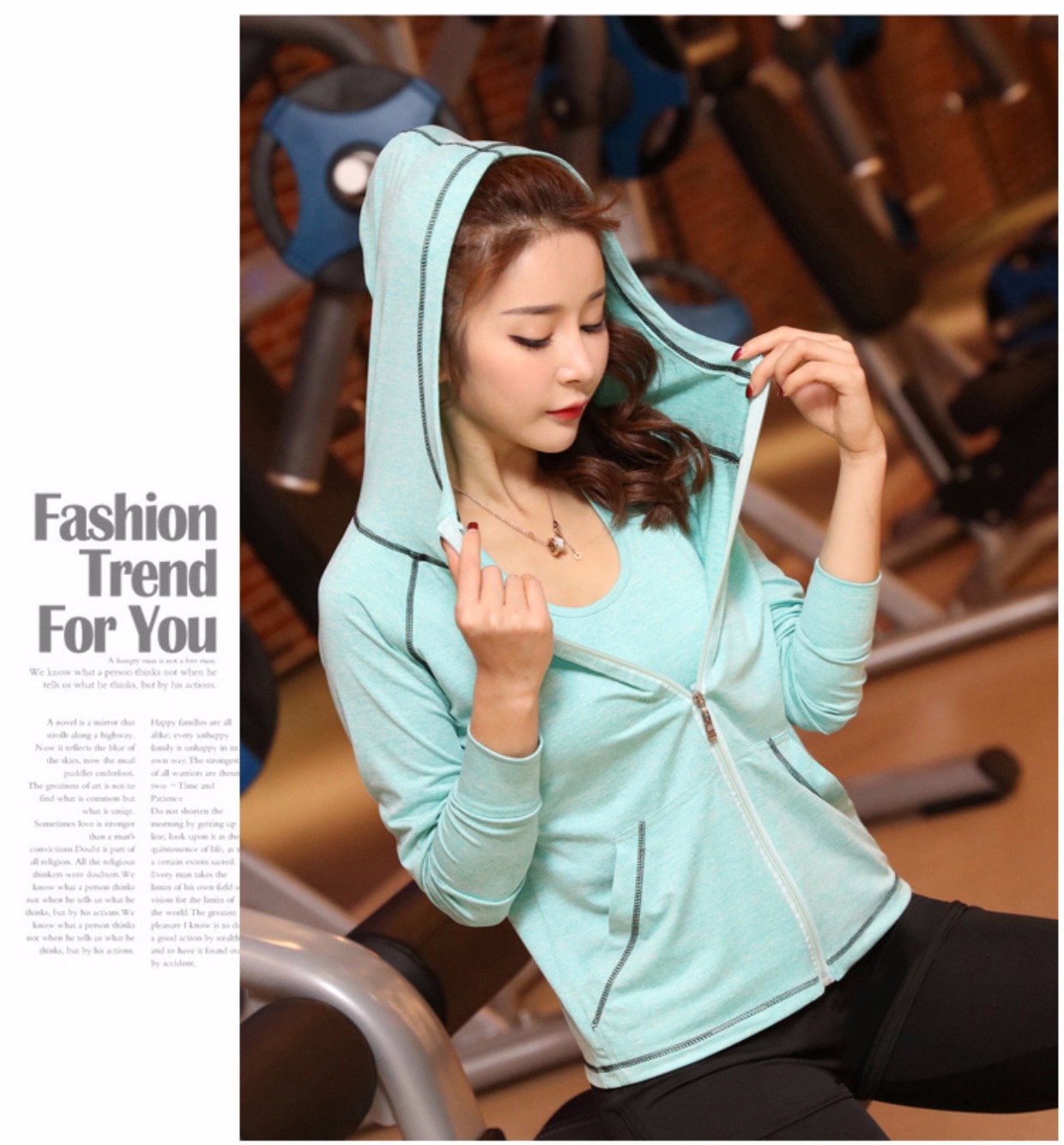 Mùa thu và mùa đông thể thao dài tay áo khoác cardigan kích thước lớn phòng tập thể dục nữ chạy bộ quần áo yoga ngoài trời áo sơ mi khô nhanh quần áo tập yoga cao cấp