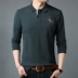 Áo thun mùa thu nam rộng XL quần áo mùa thu nam cotton co giãn áo thun nam dài tay áo trẻ trung aso polo Polo