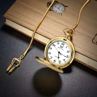 Золотые цифровые карманные часы