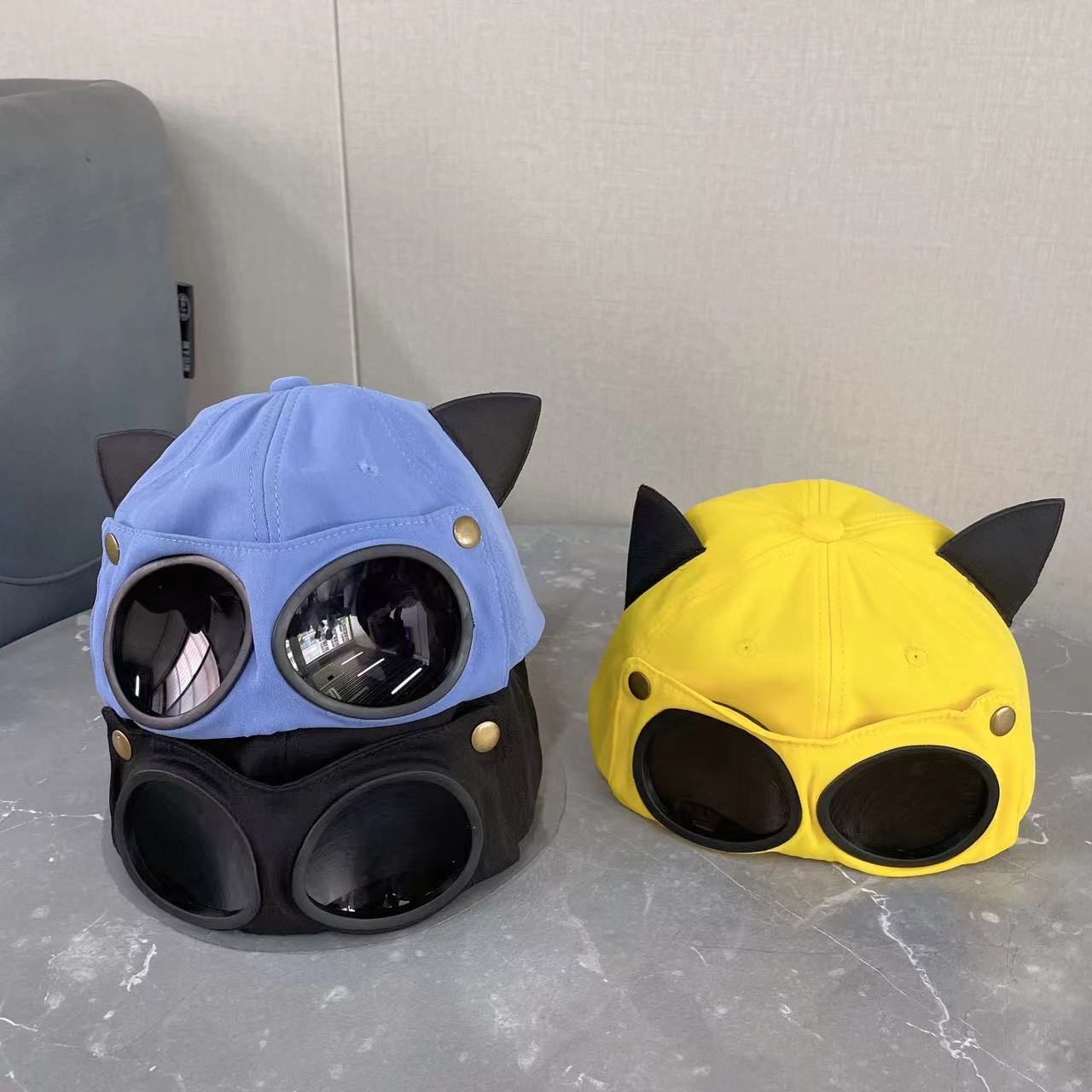 Children's Glasses Hat Paternity Pilot Sunglasses Han Edition Handle Baseball Cap Boy and Girl Spring and Autumn Personality Duck Tonghat