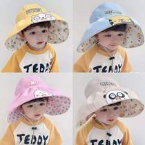 Childrens empty top hat male and female bifacial summer sunscreen sunbeds Anti-UV hat baby beach sun hat