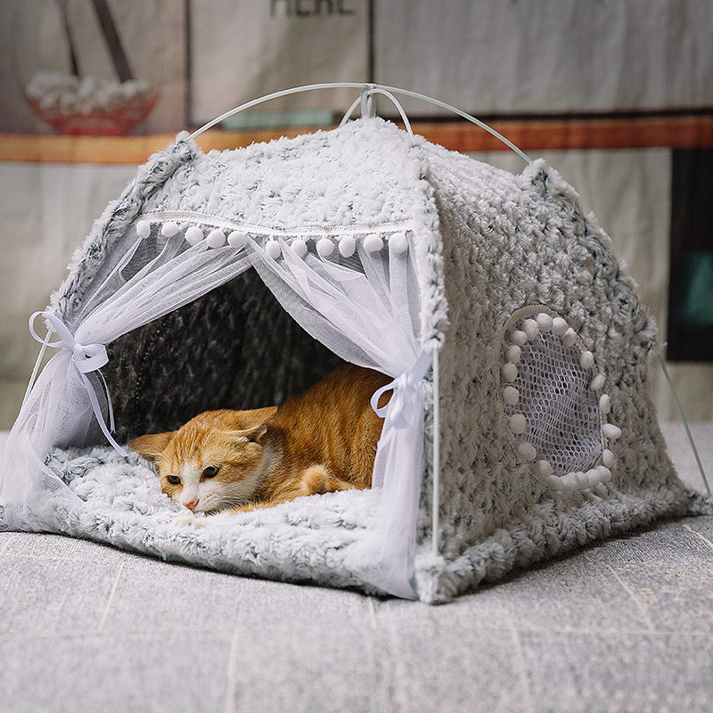 Cat nest winter warm cat tent cat cat house closed pet bed four seasons universal kennel villa supplies