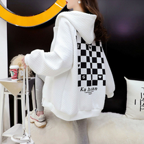 Maternity Autumn and Winter Sweater Womens 2023 New Korean Style Casual Loose Mid-Length Velvet Thickened Jacket Top