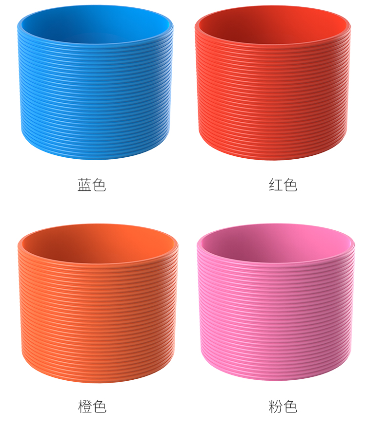 Cốc thủy tinh chống trượt tay áo cách nhiệt chống bỏng cách nhiệt silicone tay áo chén ly cách nhiệt tay áo bảo vệ phổ tay áo di động