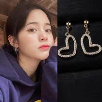 VCA DIY Ouyang Nana with love earrings female 18k high-end sense of light luxury sweet cute stud earrings autumn and winter
