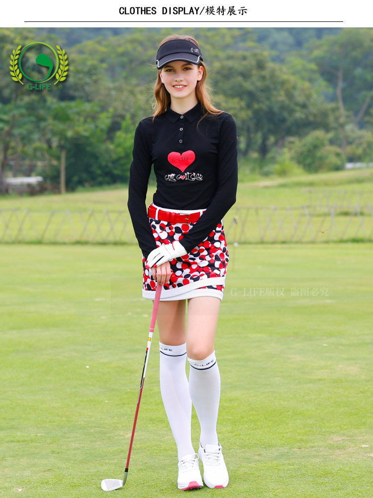 Quần áo golf G-LIFE mới 2018 phù hợp với phụ nữ mùa thu đông 	bộ đánh golf trong nhà	