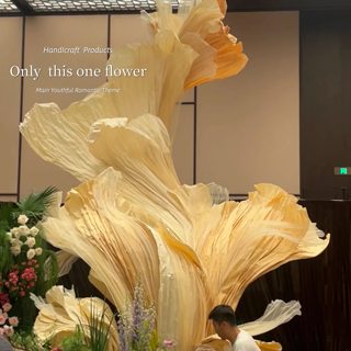 Giant paper flower shape wedding background paper art device