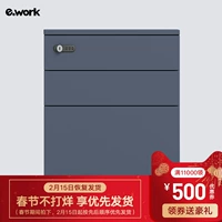 Ework văn phòng nội thất nhân viên tủ hồ sơ hoạt động tủ ba bơm khóa di động với khóa văn phòng tủ thấp bàn làm việc chân sắt mặt gỗ