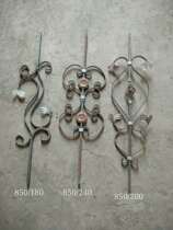 Sanhe wrought iron forged stair stair column forged flower plate solid forged stair railing flower railing flower