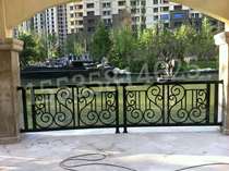 Wrought iron railing guardrail fence road fence outdoor wrought iron railing flower decoration corridor