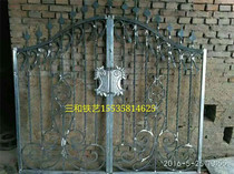 Custom-made luxury forged gate wrought iron gate villa gate community gate three and iron design and production