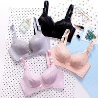 Mùa hè nụ lụa satin Lolita không có vòng thép tập hợp áo ngực trên quần lót nữ gợi cảm không đường nội y cao cấp