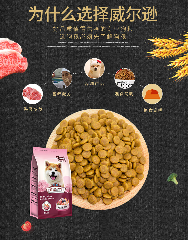 Wilson cười toe toét với chó Shiba Inu Nhật Bản thức ăn cho chó đặc biệt Akita Inu thức ăn cho chó 12 tháng trở lên 30 kg - Chó Staples bán thức ăn cho chó