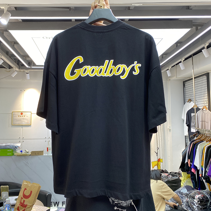 BlackXOXOgoodboy2021 summer New products letter logo printing men and women easy leisure time Crew neck Short sleeve T-shirt tide