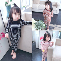 Childrens underwear suit 1 pure cotton 2 baby male baby autumn clothes autumn pants 3 year old girl pyjamas clothes home clothes 4 spring and autumn season