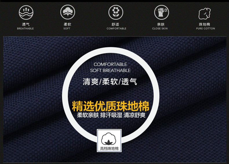 Hồng Kông Cá sấu nam Màu rắn POLO Áo sơ mi ngắn tay Áo thun cotton Ngọc trai Màu xanh đậm Màu xanh đậm Ve áo chính hãng áo phông polo nam