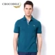 Hồng Kông Cá sấu nam Màu rắn POLO Áo sơ mi ngắn tay Áo thun cotton Ngọc trai Màu xanh đậm Màu xanh đậm Ve áo chính hãng áo polo có cổ