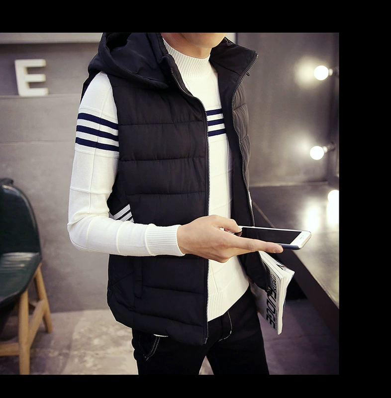 Mùa thu đông mùa đông áo vest cotton nam và nữ thời trang Hàn Quốc phiên bản tự may dày cotton vest vest đôi mẫu áo khoác không tay thủy triều khoác vest nam