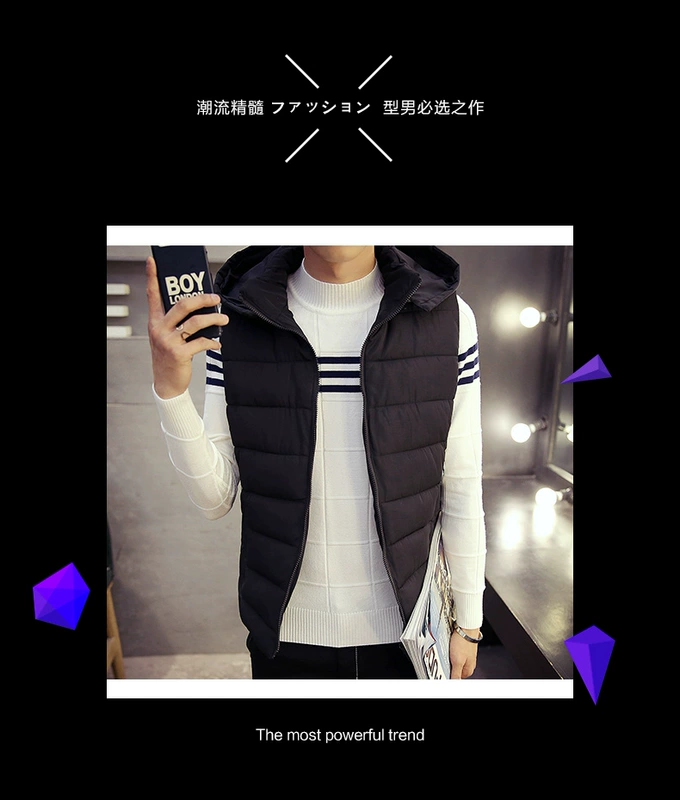 Mùa thu đông mùa đông áo vest cotton nam và nữ thời trang Hàn Quốc phiên bản tự may dày cotton vest vest đôi mẫu áo khoác không tay thủy triều khoác vest nam