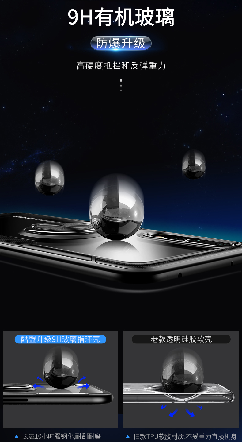 Vỏ điện thoại di động Huawei p20 p20Pro vỏ bảo vệ bằng kính trong suốt bao gồm toàn bộ vỏ silicon chống vỡ p2o cao cấp vỏ lưới màu đỏ por Hua p male r phiên bản giới hạn 0 với vòng pr khung o từ nữ - Nhẫn đeo nhẫn ngón út