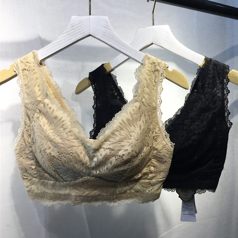 5503 New Bra Women's Scarless Thin free steel ring Sports Poly Sleeping Bra on Lace Lingerie