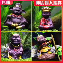 Fish tank ornaments landscaping and decoration Monkey King ornaments Tang monks Masters ornaments Wukong