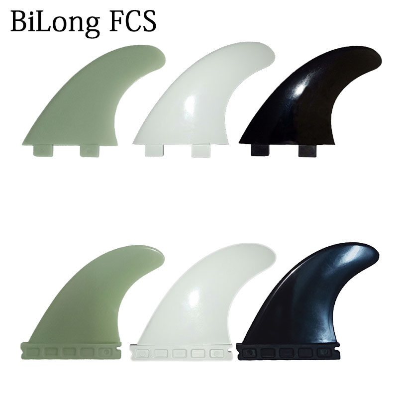 ナイロン強化繊維サーフボードテールフィン初心者練習用フィッシュフィンショートボードテールウェーブボードテールラダー左中央右3セット