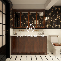 Vanne French black - and - white Lania toilet tiles of vintage black - and - white bathroom tiles