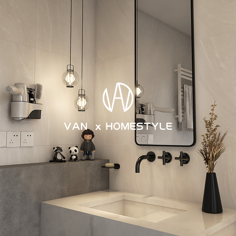 Sanskrit Silent Color Micro Cement Tiles Makeup Room Bathroom Kitchen Wall Tiles Full Porcelain Guest Dining Hall Floor Tiles