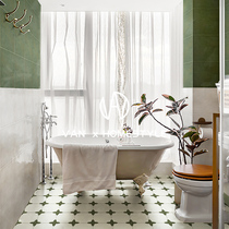 Vanne Medieval style bathroom small tiles caramel retro bathroom toilet balcony kitchen floor tiles