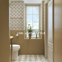 Vannet ginger sea-based bathroom tiles French retro bathroom toilet wall tiles small flower tiles floor tiles