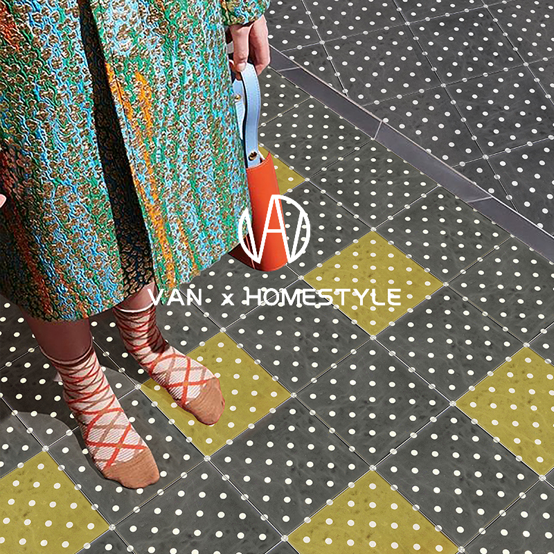 Sanskrit Moroccan polo dot small flower brick retro dressing room Bathroom Tiles Wall Brick Folk kitchen Balcony Floor Tiles