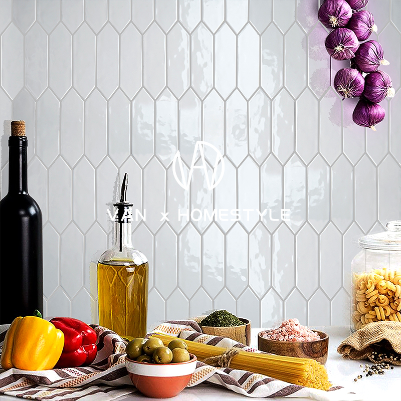 Vatican ins net red arrow-shaped brick Nordic bathroom mesh tile kitchen glazed wall brick balcony background wall