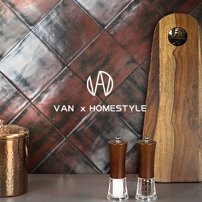 Sanskrit retro handmade brick net red dining room bar Tile Kitchen Makeup Room Toilet Balcony Wall Brick Small Square Brick