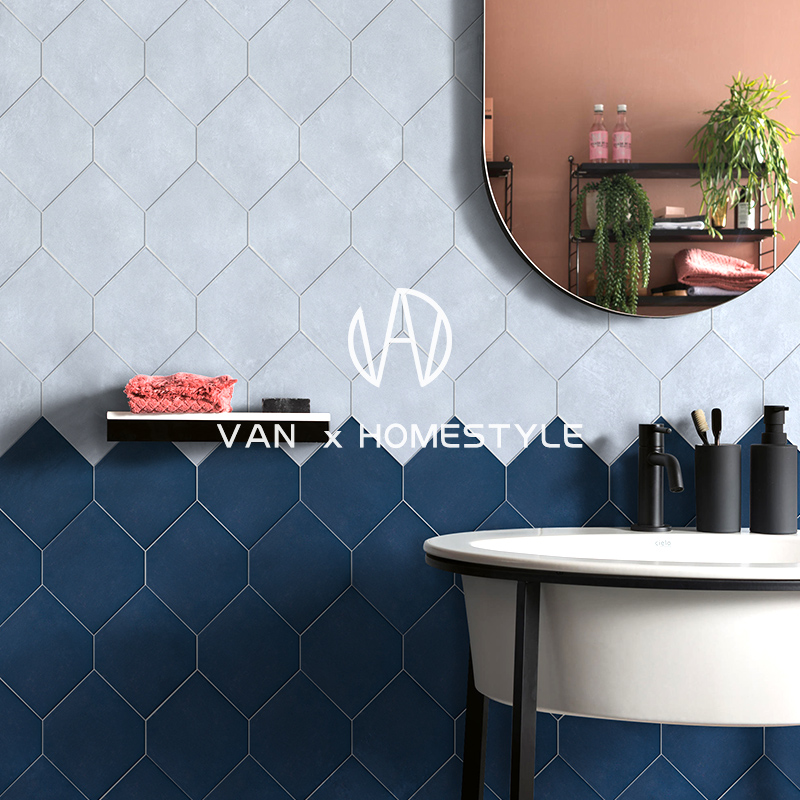 Van Neuro Colorful Macaron Tiles Nordic Profiled Brick Hotel Dining Room Background Wall Kitchen Make-up Room Bathroom Floor Tiles