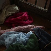  ins European and American thin handmade gauze food photography background cloth old gauze photo props tea towel