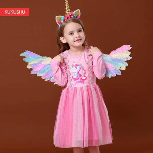 Радужное платье, наряд маленькой принцессы, детская юбка, в западном стиле