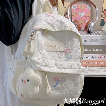 Trendy and Stylish Japanese-Style Backpacks with Large Capacity for Middle School, High School, and University Students, Suitable for Both Girls and as a Laptop Bag