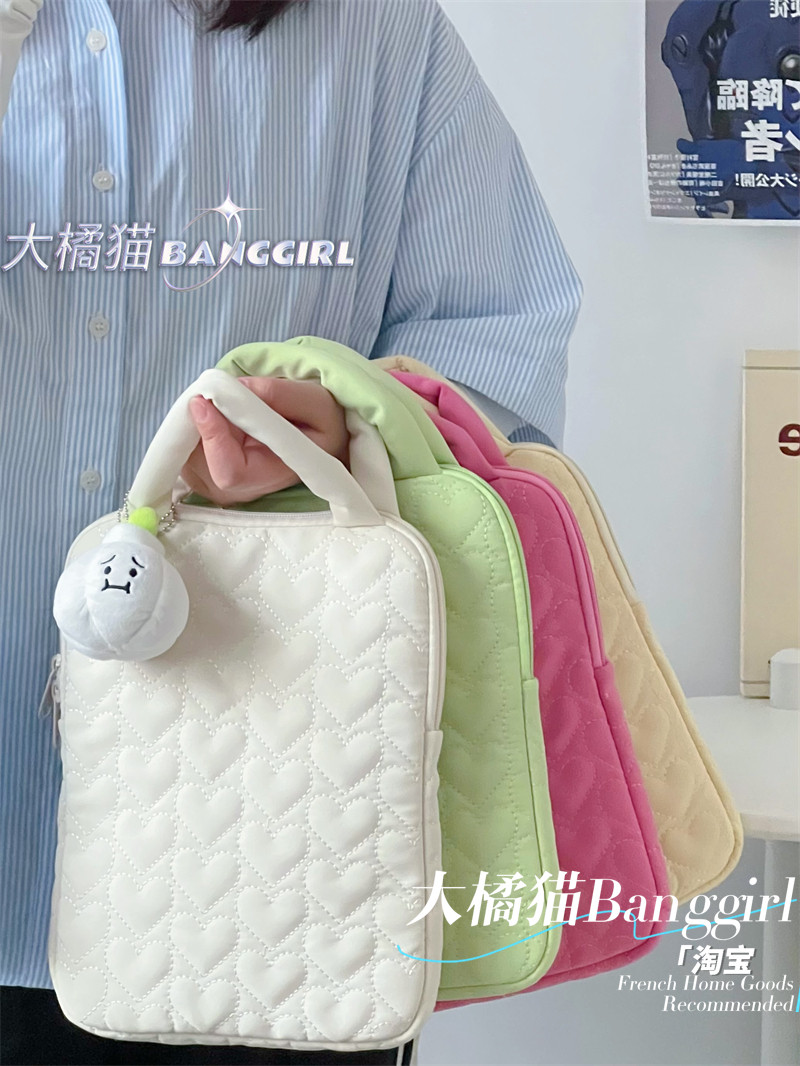 Teenage Girl Loving 11 Inch IPadpro Flat Protective Sleeve Macbook Liner Bag 14 Inch Laptop Bag-Taobao