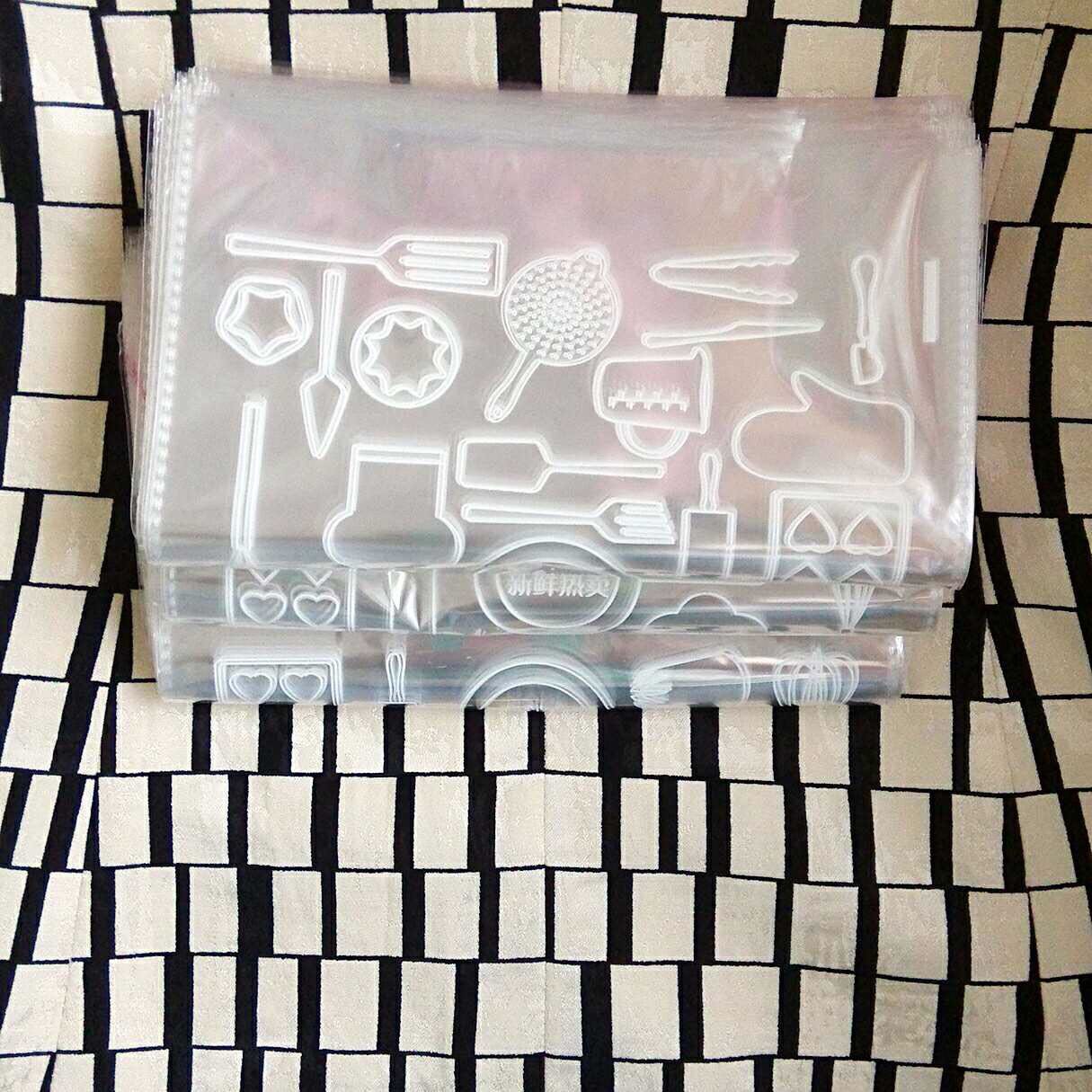 19 5x22 Fresh Hot Sale Sticker Self Sealing Pocket Biscuit Bag Bread Bag Food Packaging Bag 800 Bundles