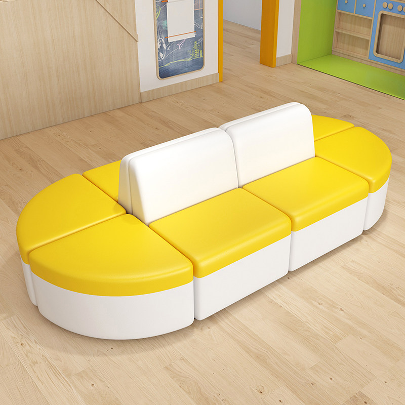 Kindergarten company lobby negotiation reception training institutions parents rest waiting area double-sided special-shaped sofa combination
