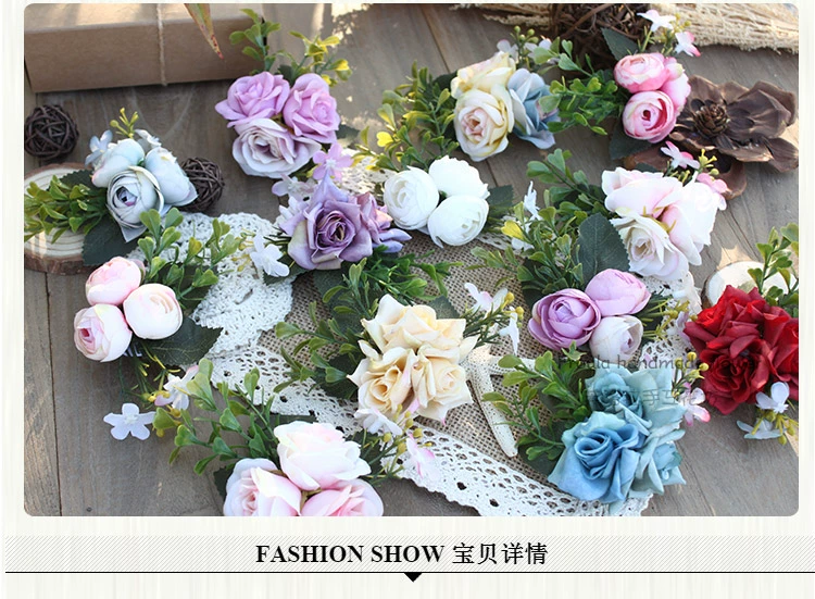 Vintage Rose Ladies Ren vòng chân Foot Hoa Sen Foot Ring Photo Studio Bên bờ biển Phụ kiện ảnh lắc chân nữ handmade