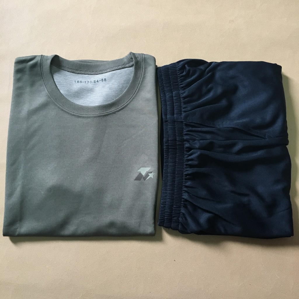 Physical clothing Gray short-sleeved shorts T-shirt Physical clothing suit shirt Men's and women's sports fitness quick-drying breathable cotton T-shirt