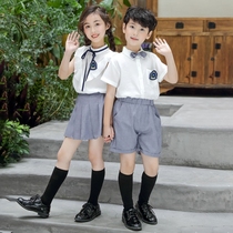 Boys Suit Dress Set 2021 New Girls Summer Suit Boys Short Sleeve Wedding Childrens Performance