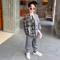 Boys suit spring and autumn casual Korean dress suit big boy 10-year-old boy handsome birthday childrens small suit