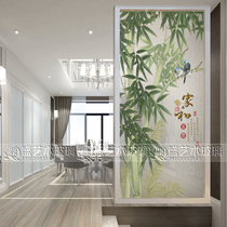 Hot sale New product promotion screen partition shoe cabinet glass ceiling ceiling porch door Art glass bamboo