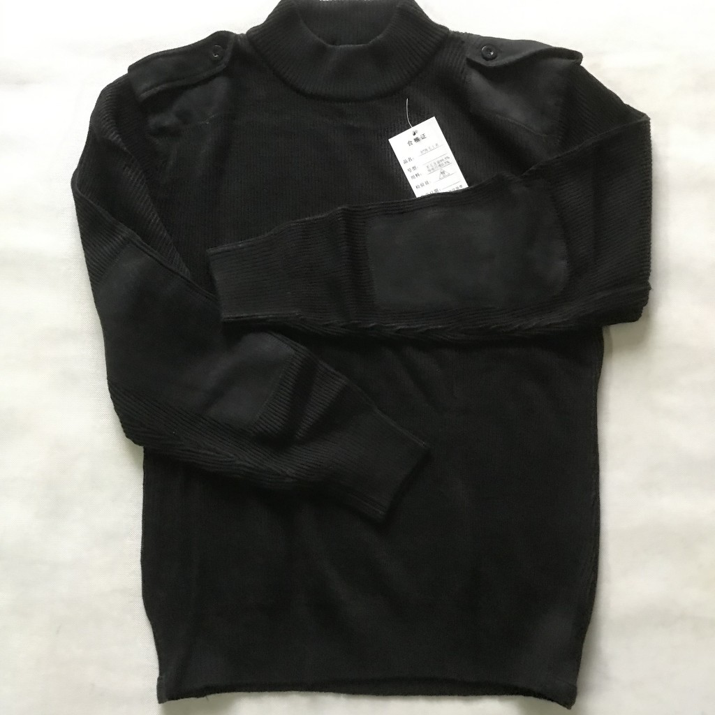 Lady Sheep Sweater Hide Black Round Collar O Type Deep-sea Black Sheep Sweater Warm Cadre Sweater