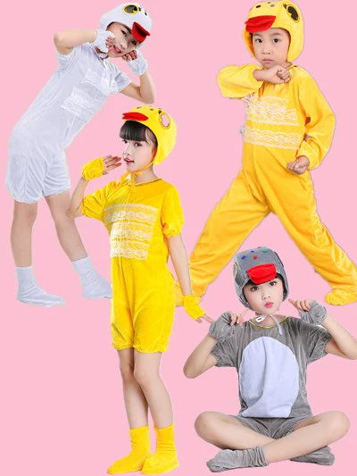 Trẻ em mới động vật vịt con biểu diễn trang phục người lớn vịt mẹ trang phục khiêu vũ trẻ sơ sinh vịt con xấu xí sân khấu biểu diễn - Trang phục