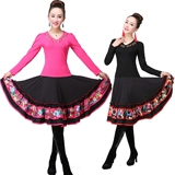 Комплект, летняя юбка, танцующий лонгслив для пожилых людей, для среднего возраста